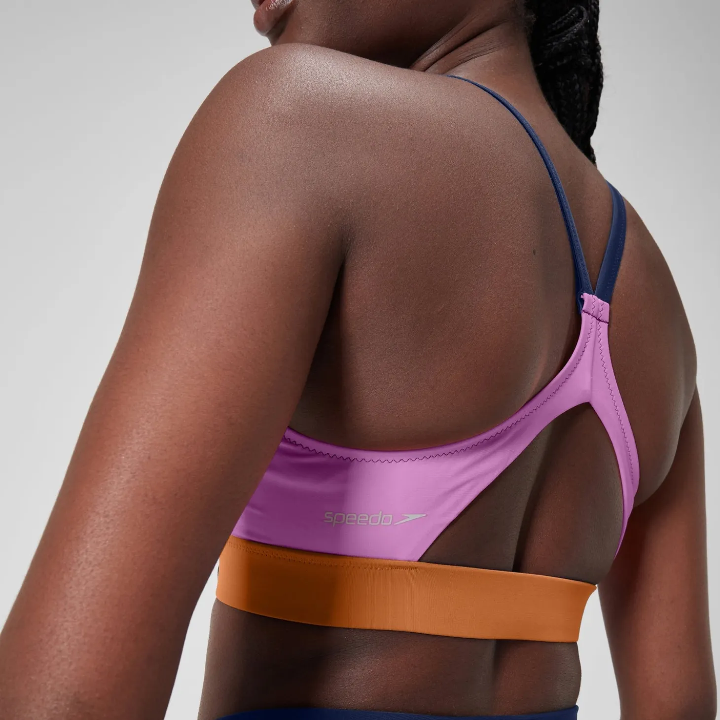 Women's Colourblock Bikini Top Blue