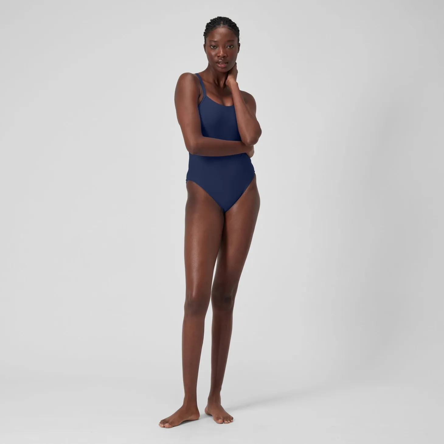 Women's Colourblock Racerback Swimsuit Blue