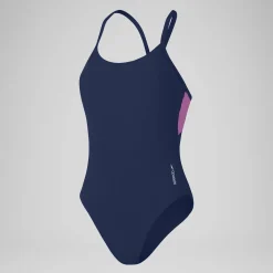 Women's Colourblock Racerback Swimsuit Blue