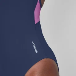 Women's Colourblock Racerback Swimsuit Blue