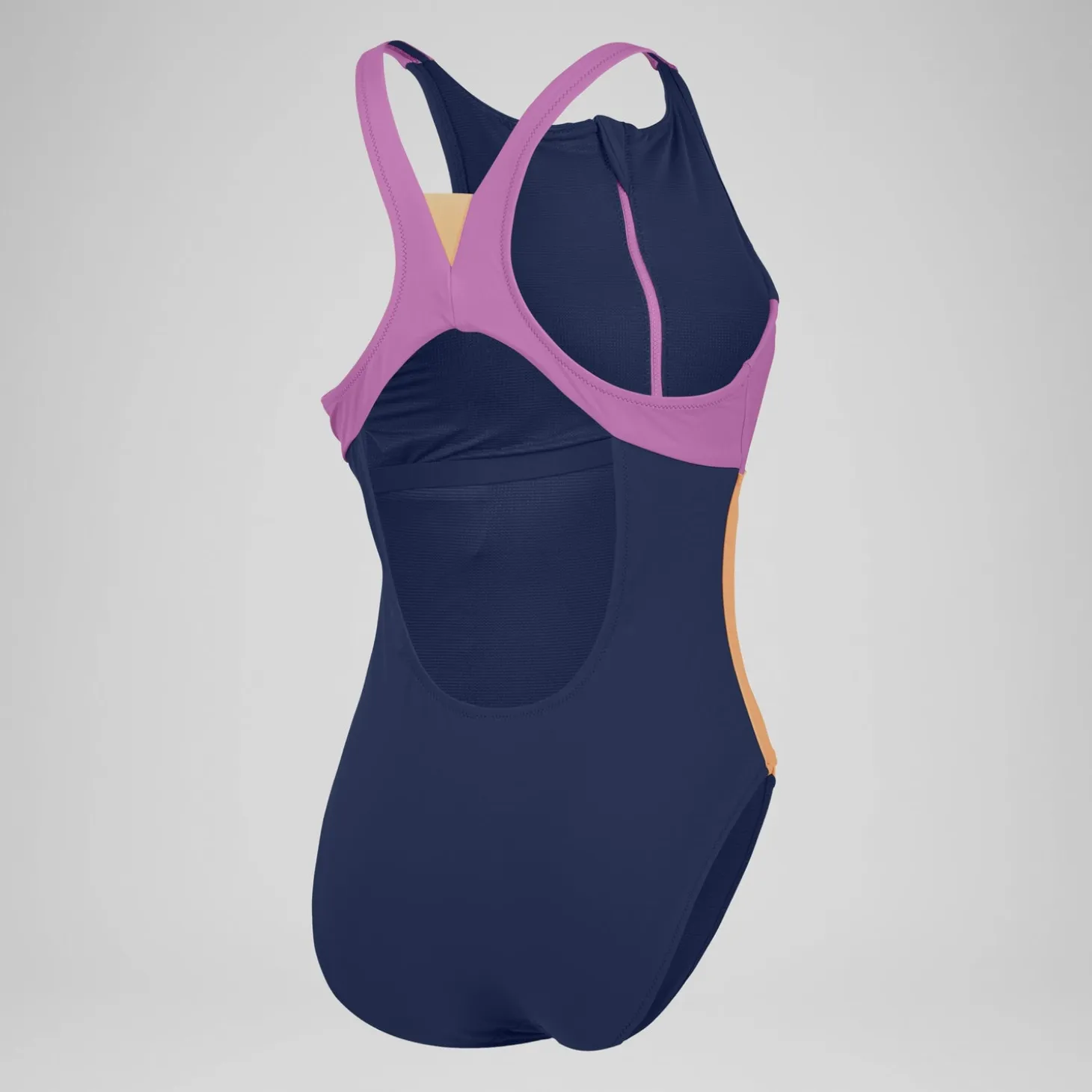 Women's Colourblock Zip Swimsuit Blue