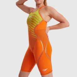 Women's Fastskin LZR Pure Intent Openback Kneeskin Orange/Yellow