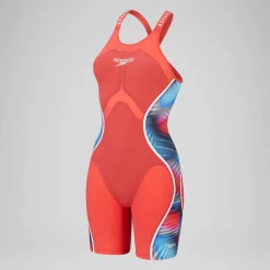 Women's Fastskin LZR Pure Intent 2.0 Openback Kneeskin Red/Blue