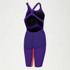 Womens Fastskin LZR Pure Valor Openback Kneeskin Violet/Orange