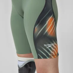 Women's Fastskin LZR Pure Intent 2.0 Openback Kneeskin Green/Orange