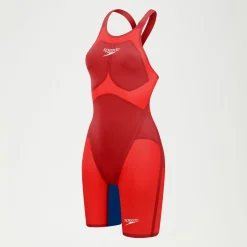 Women's Fastskin LZR Pure Valor 2.0 Openback Kneeskin Red/Blue