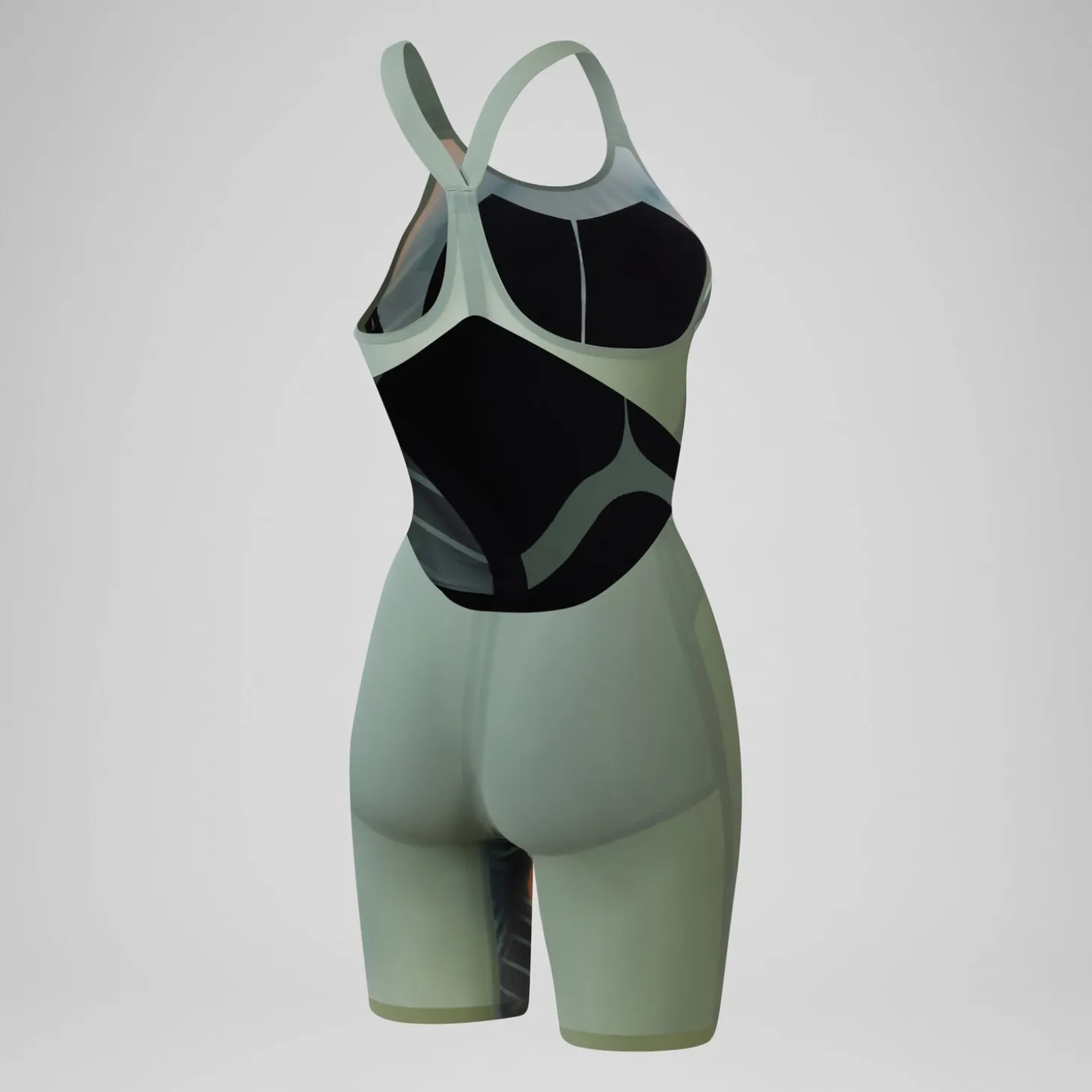 Women's Fastskin LZR Pure Valor 2.0 Openback Kneeskin Green/Orange