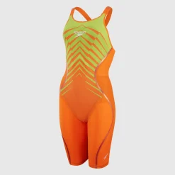 Women's Fastskin LZR Pure Intent Closedback Kneeskin Orange/Green