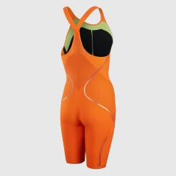 Women's Fastskin LZR Pure Intent Closedback Kneeskin Orange/Green