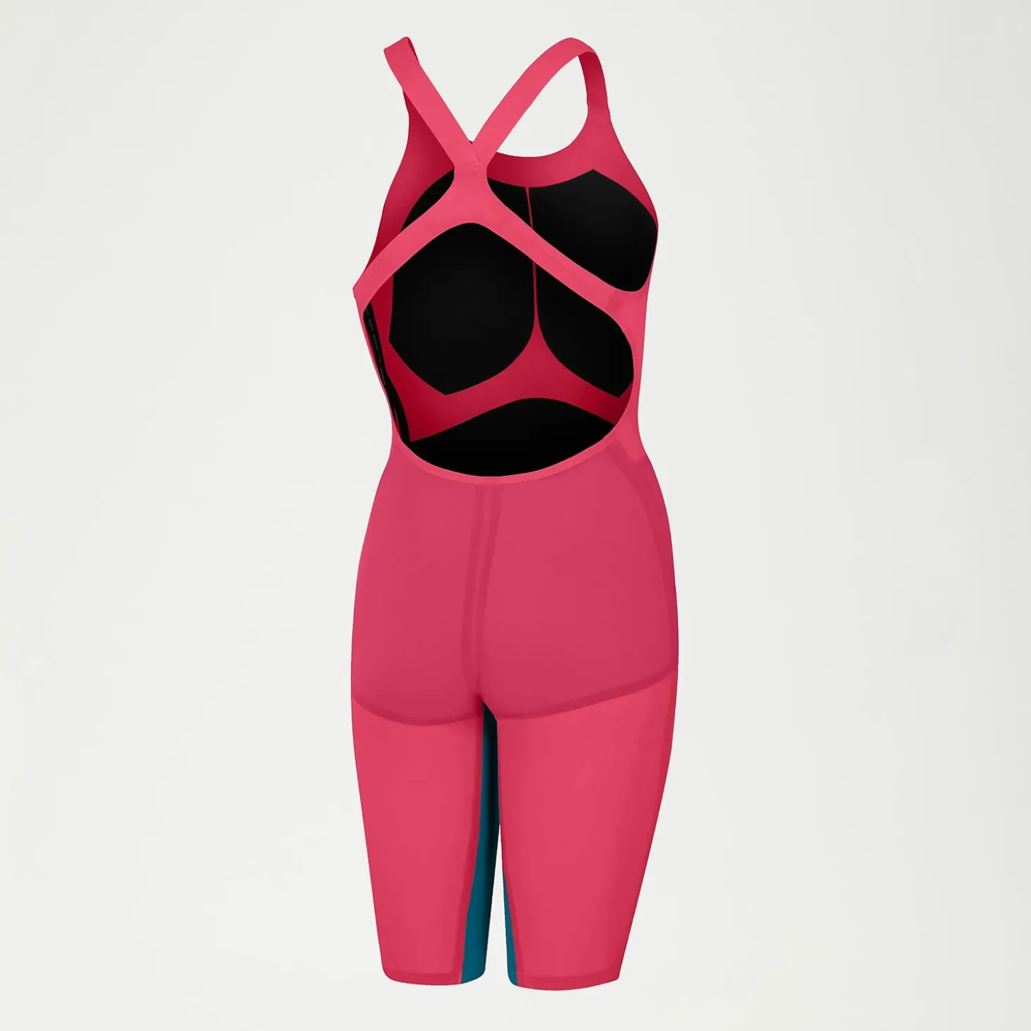 Womens Fastskin LZR Pure Valor Openback Kneeskin Red/Teal