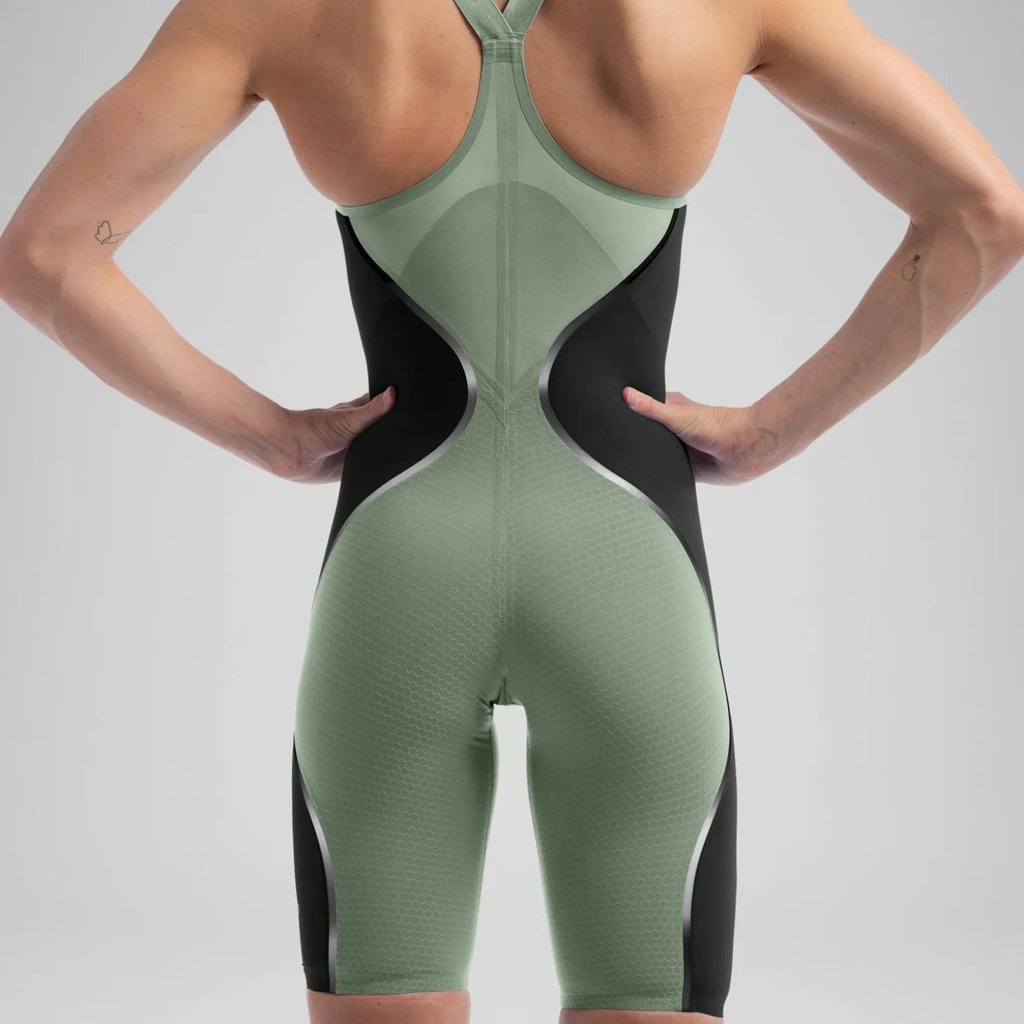 Women's Fastskin LZR Pure Intent 2.0 Closedback Kneeskin Green/Black