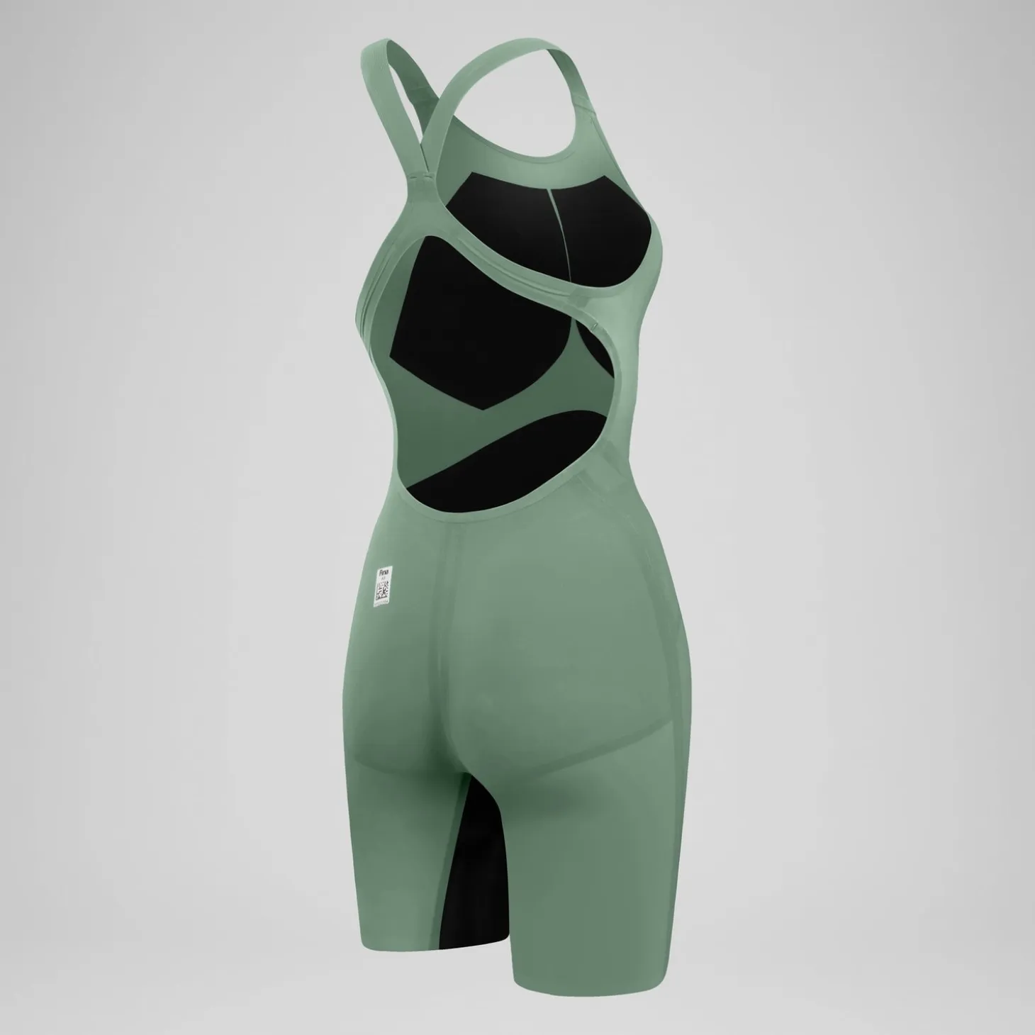 Women's Fastskin LZR Pure Valor 2.0 Openback Kneeskin Green/Black
