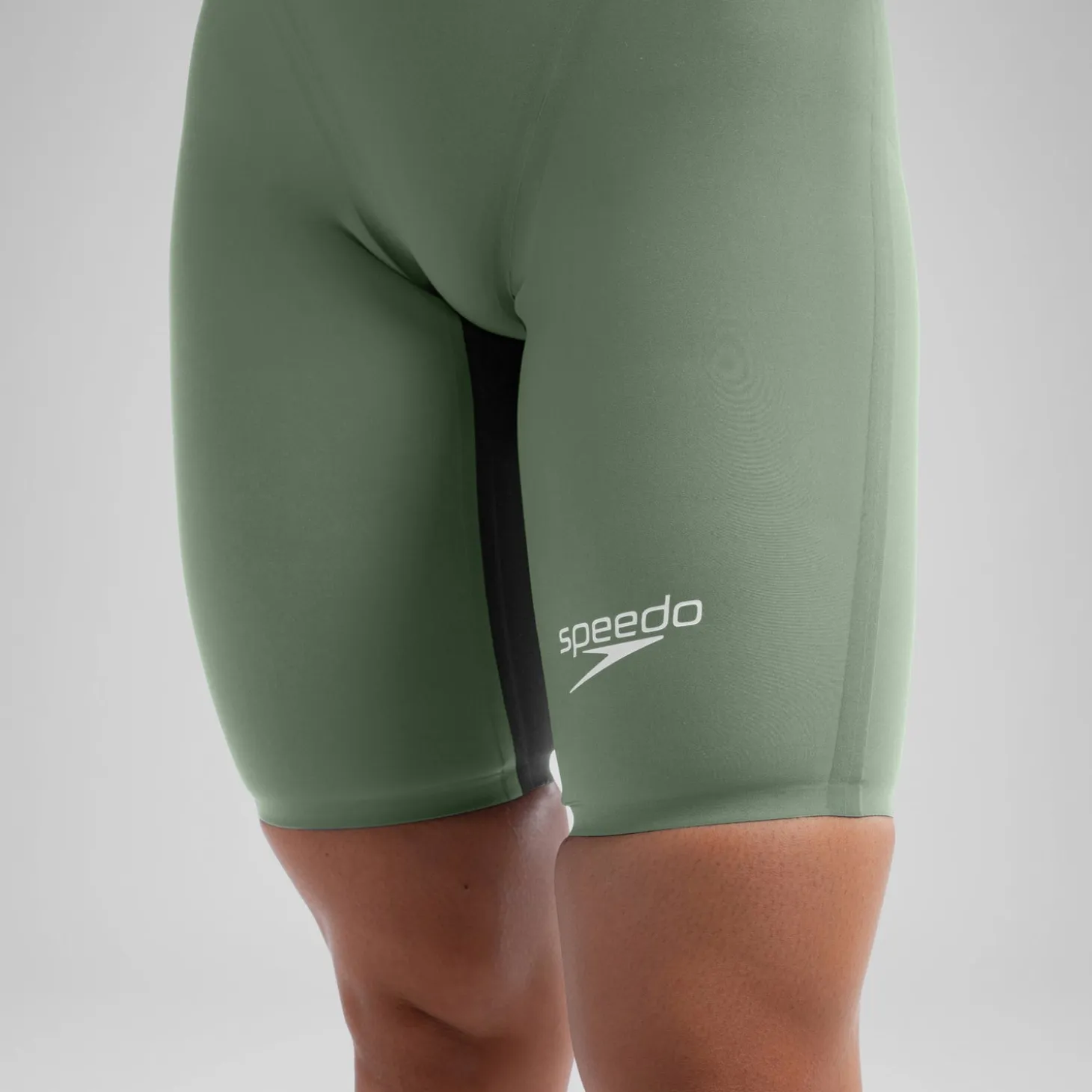 Women's Fastskin LZR Pure Valor 2.0 Openback Kneeskin Green/Black