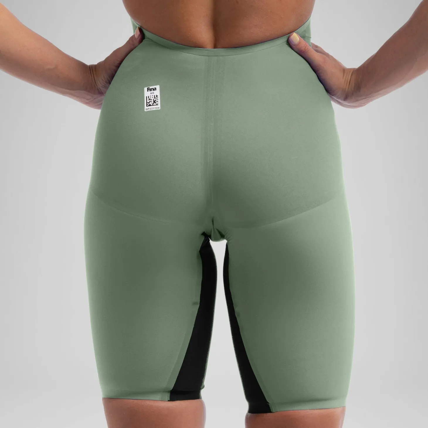 Women's Fastskin LZR Pure Valor 2.0 Openback Kneeskin Green/Black