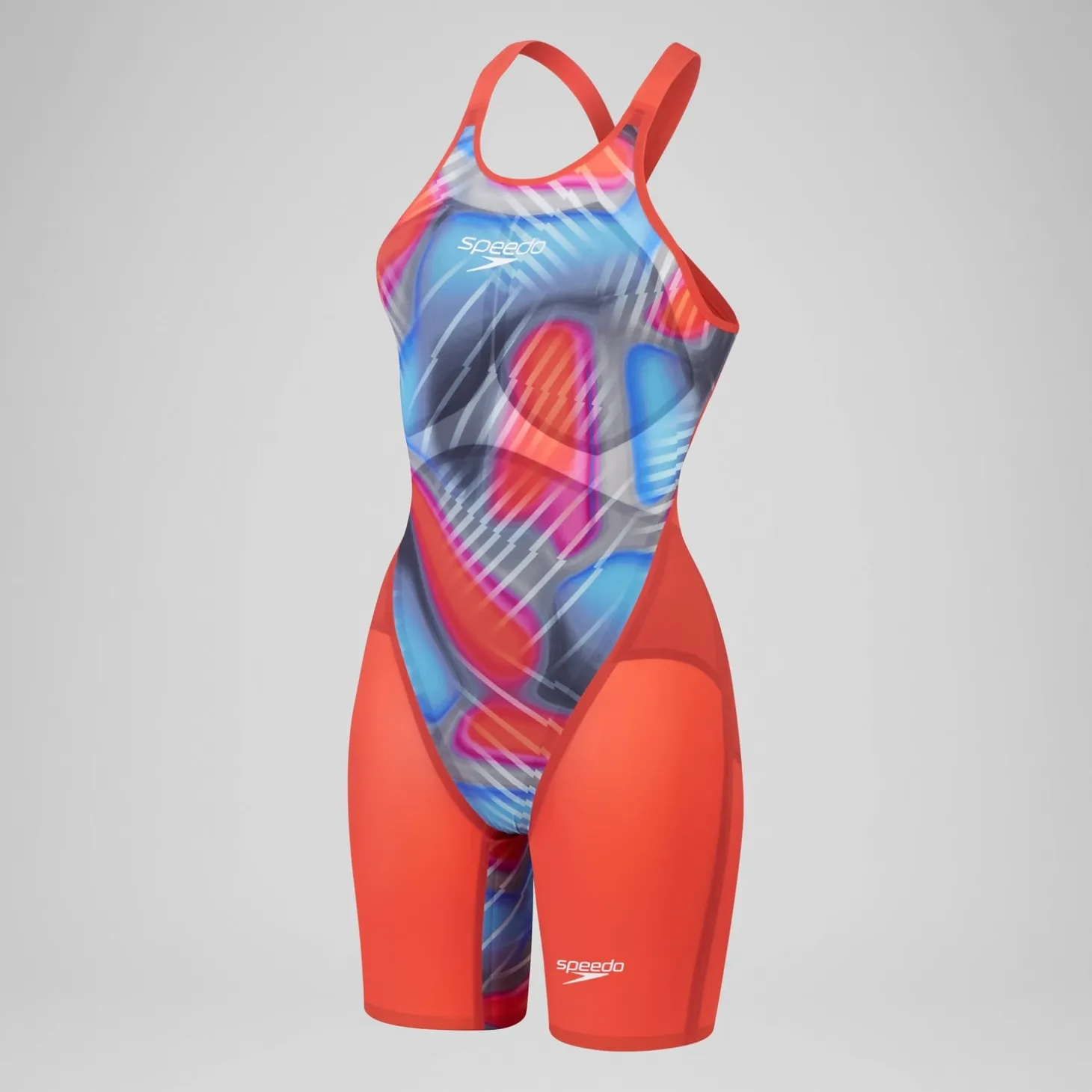 Women's Fastskin LZR Pure Valor 2.0 Openback Kneeskin Red/Blue