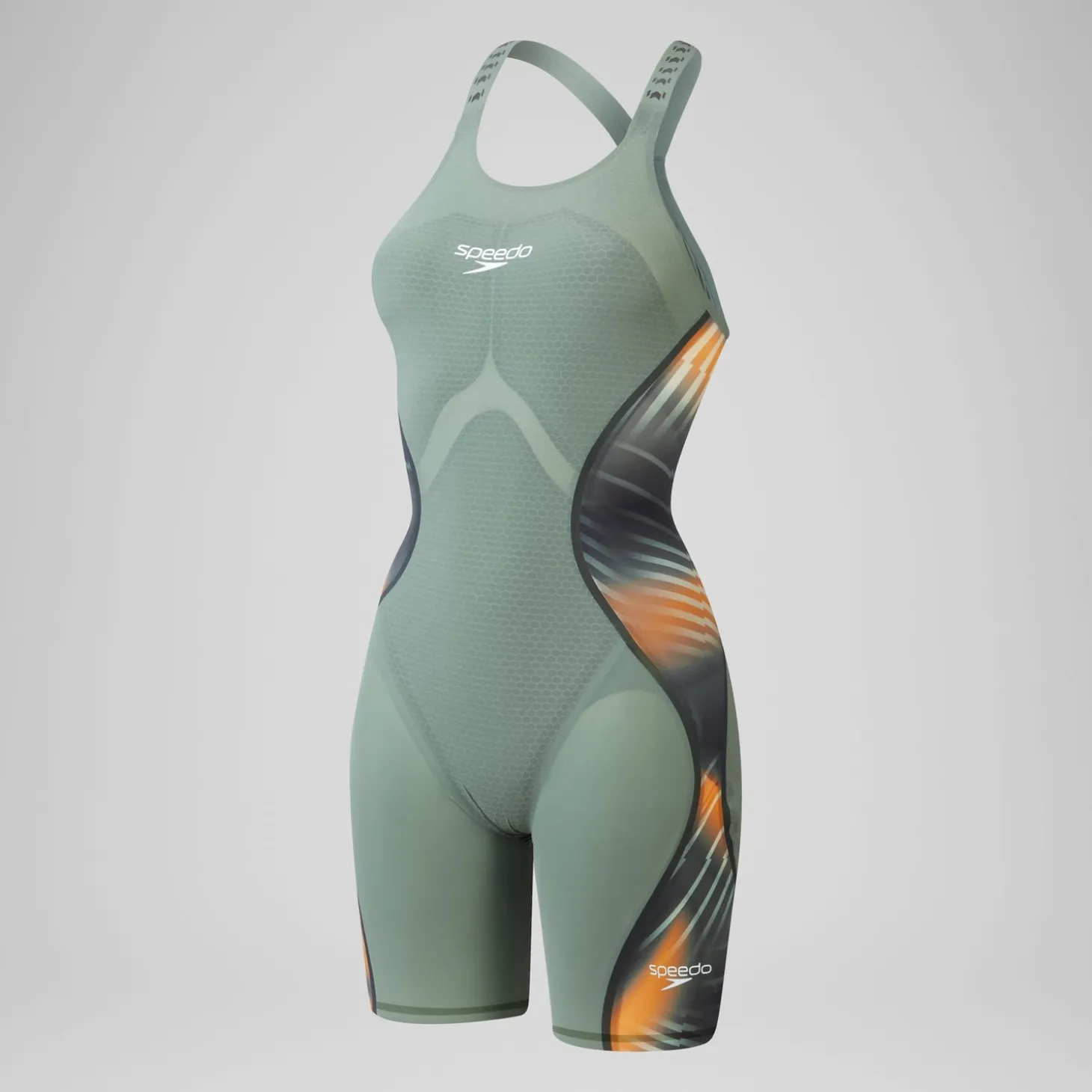 Women's Fastskin LZR Pure Intent 2.0 Closedback Kneeskin Green/Orange