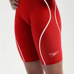 Women's Fastskin LZR Pure Intent 2.0 Openback Kneeskin Red/White