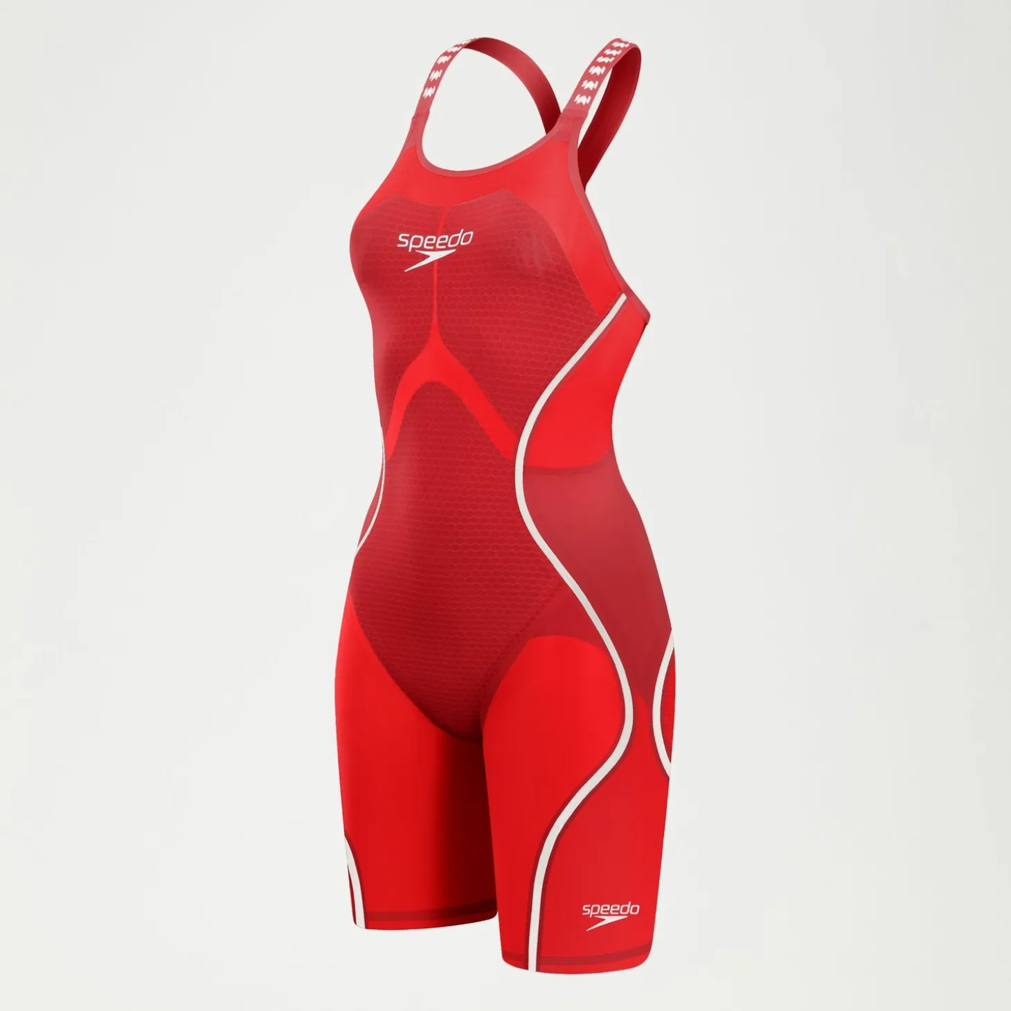 Women's Fastskin LZR Pure Intent 2.0 Closedback Kneeskin Red/White
