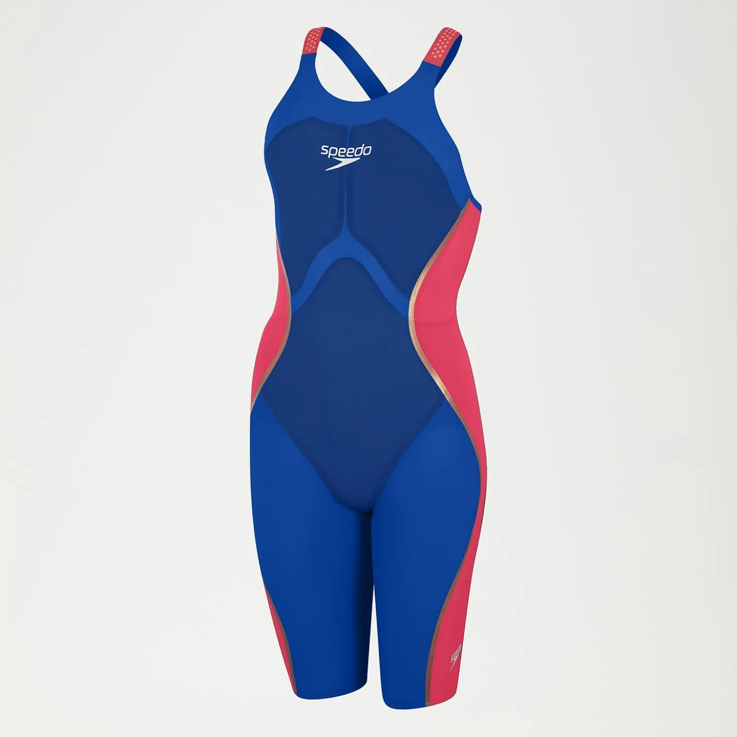 Womens Fastskin LZR Pure Intent Openback Kneeskin Blue/Red