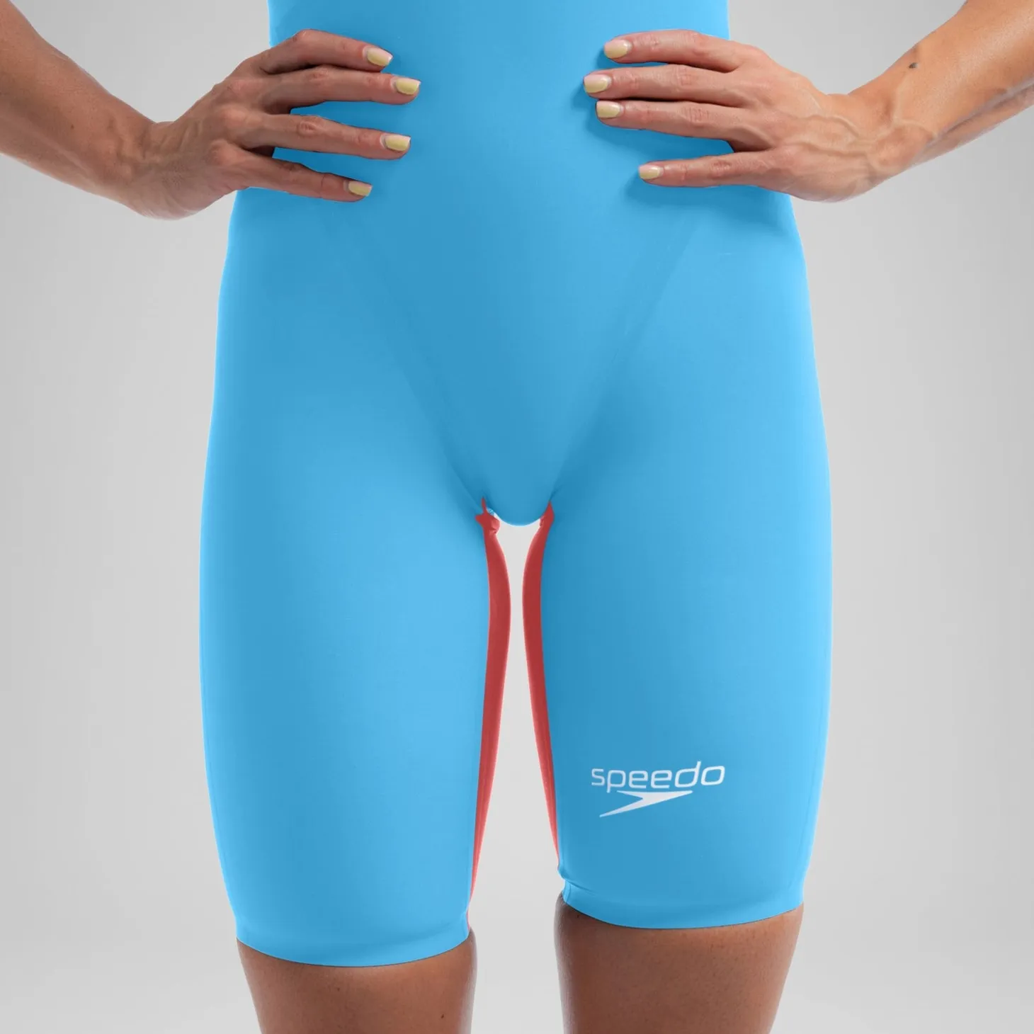 Women's Fastskin LZR Pure Valor 2.0 Openback Kneeskin Blue/Red