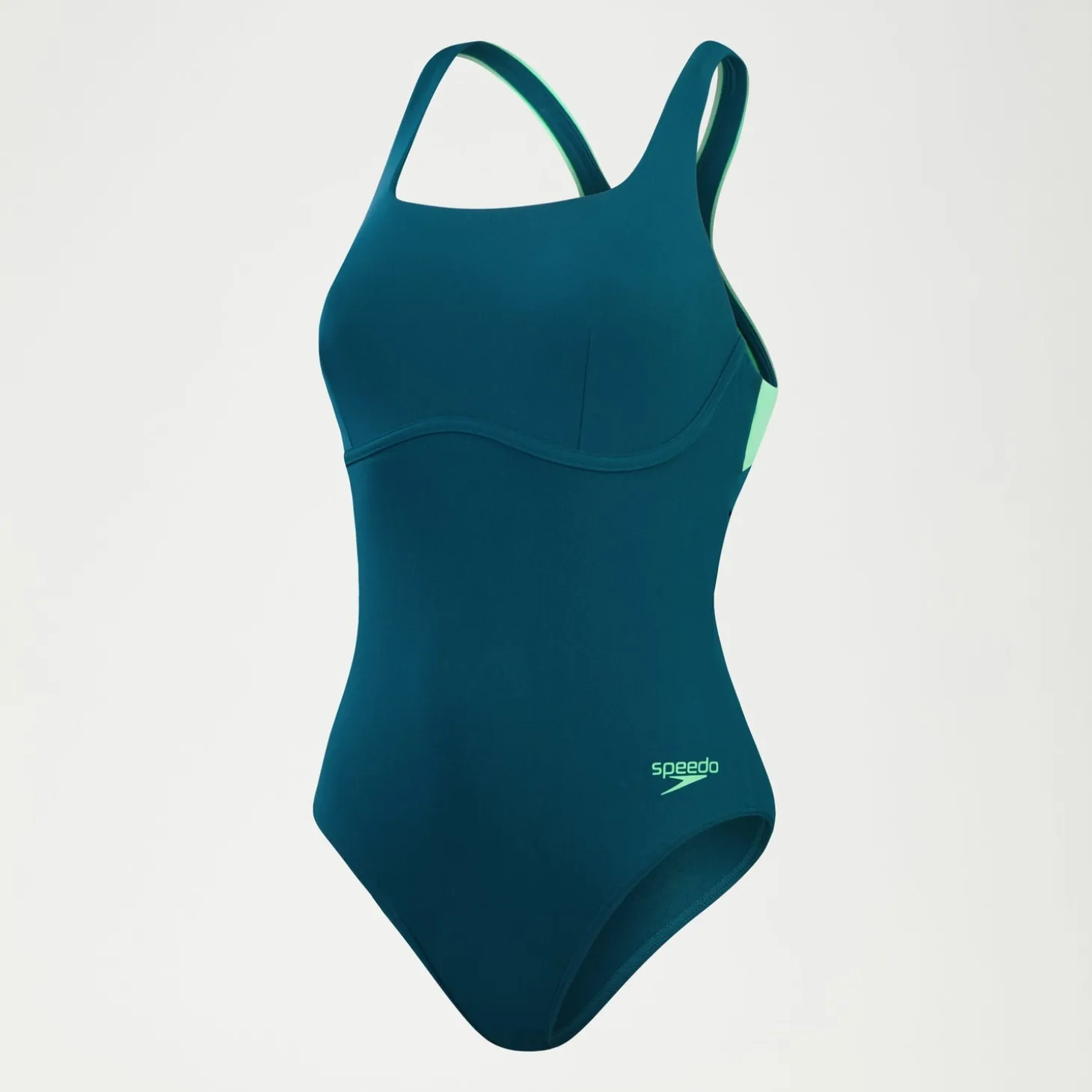 Women's Flex Band Swimsuit with Swim Bra Teal/Green