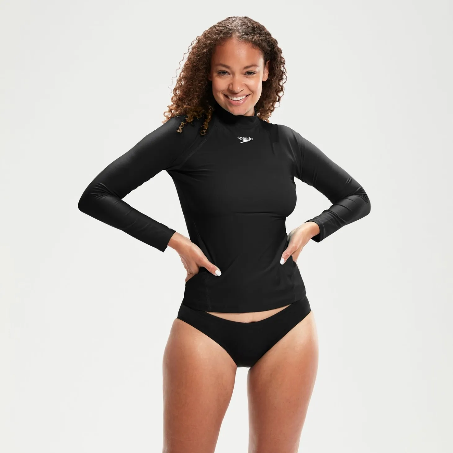 Women's Long Sleeve Rash Top Black