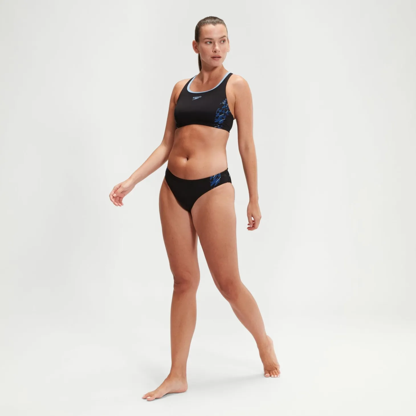 Women's Placement Bikini Black/Blue
