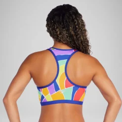 Women's Pride Printed Racerback Bikini Top Multi
