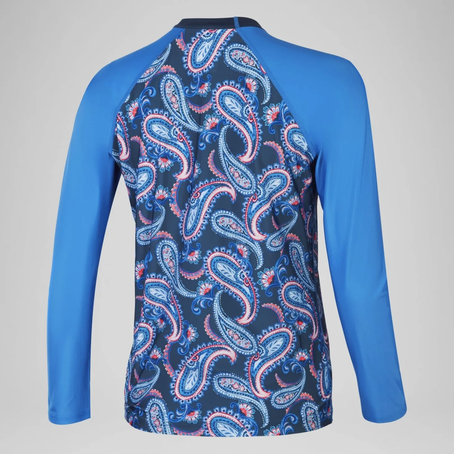 Women's Printed Long Sleeve Swim Tee Navy/Blue