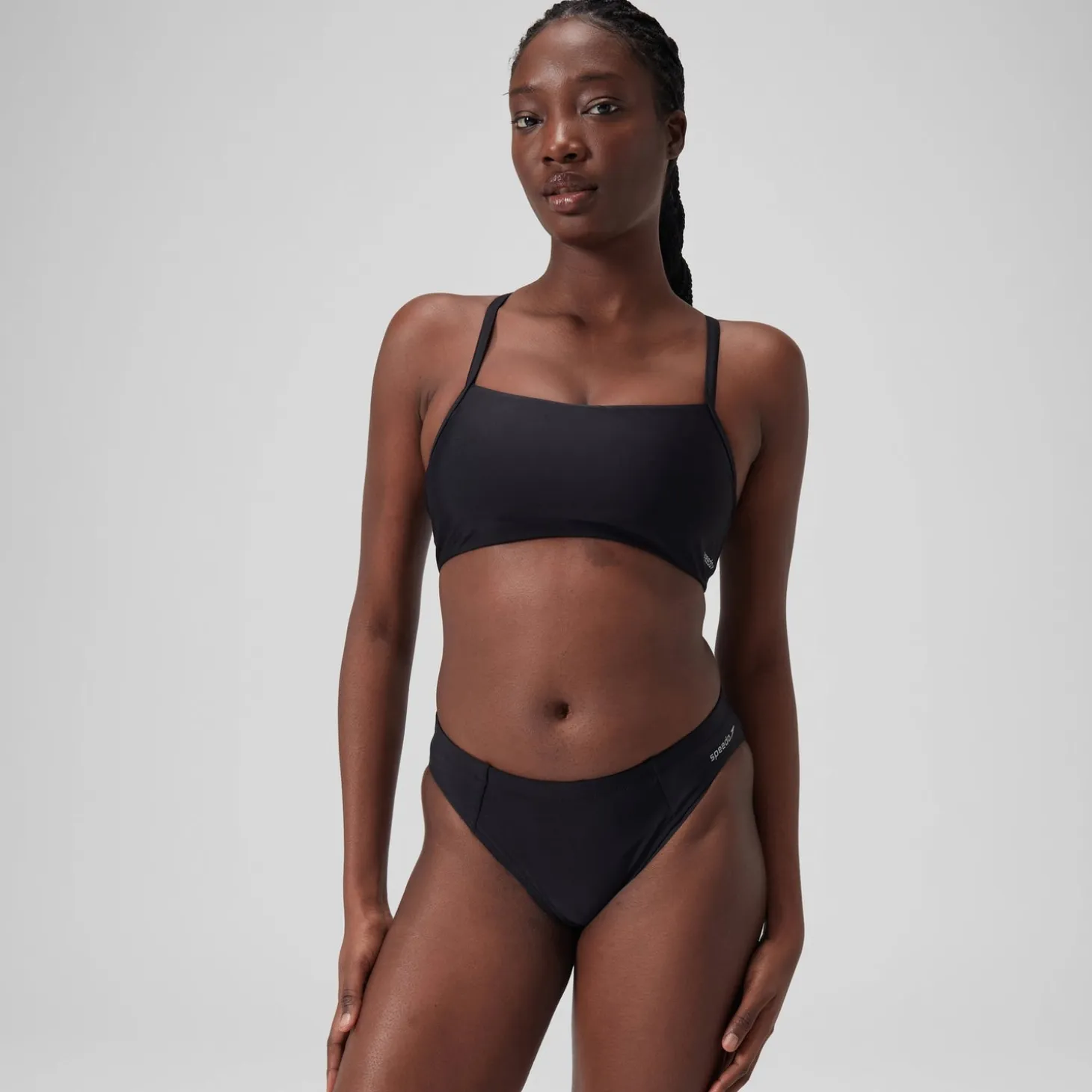 Women's Racerback Crop Top Dark Grey