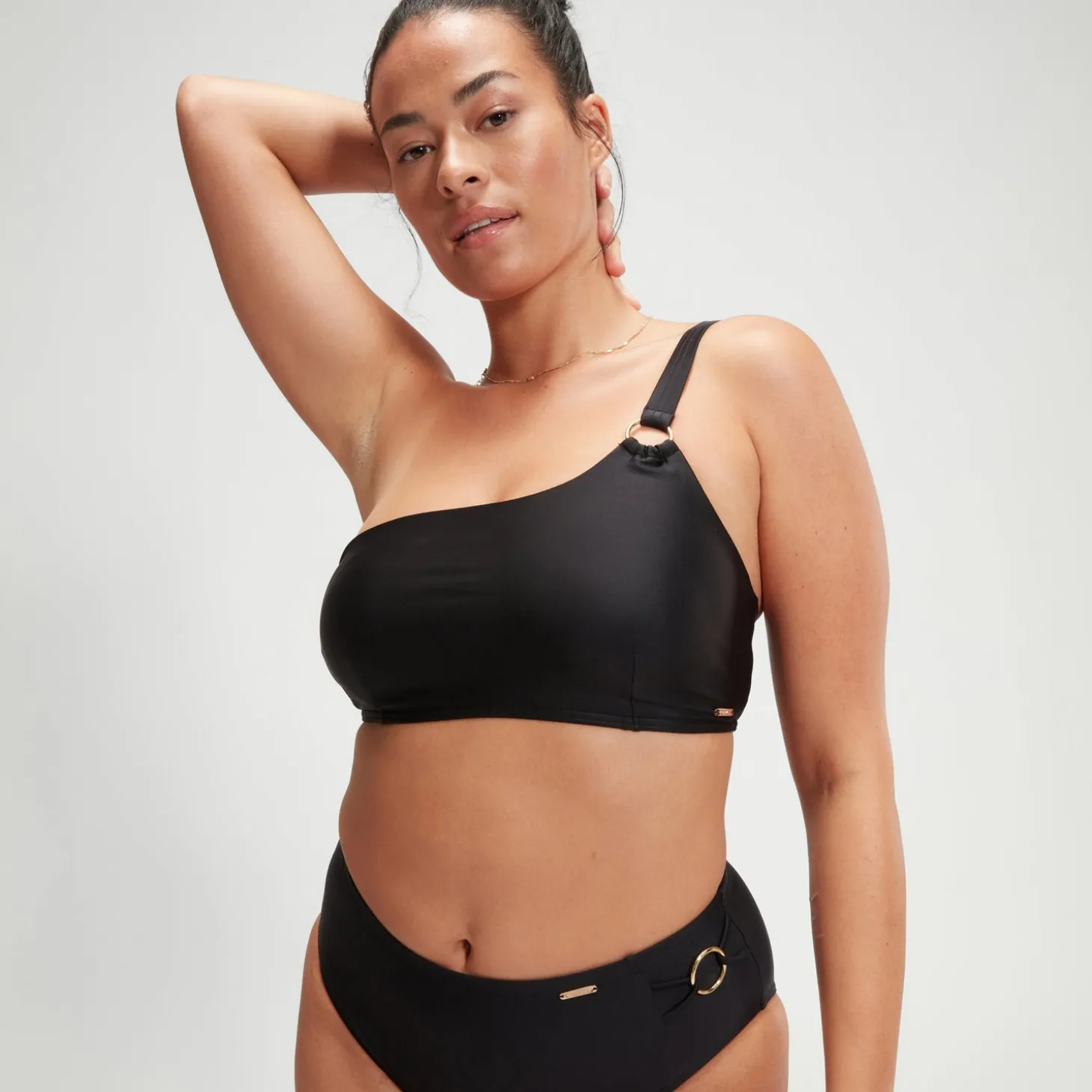 Women's Shaping Asymmetric Bikini Top Black