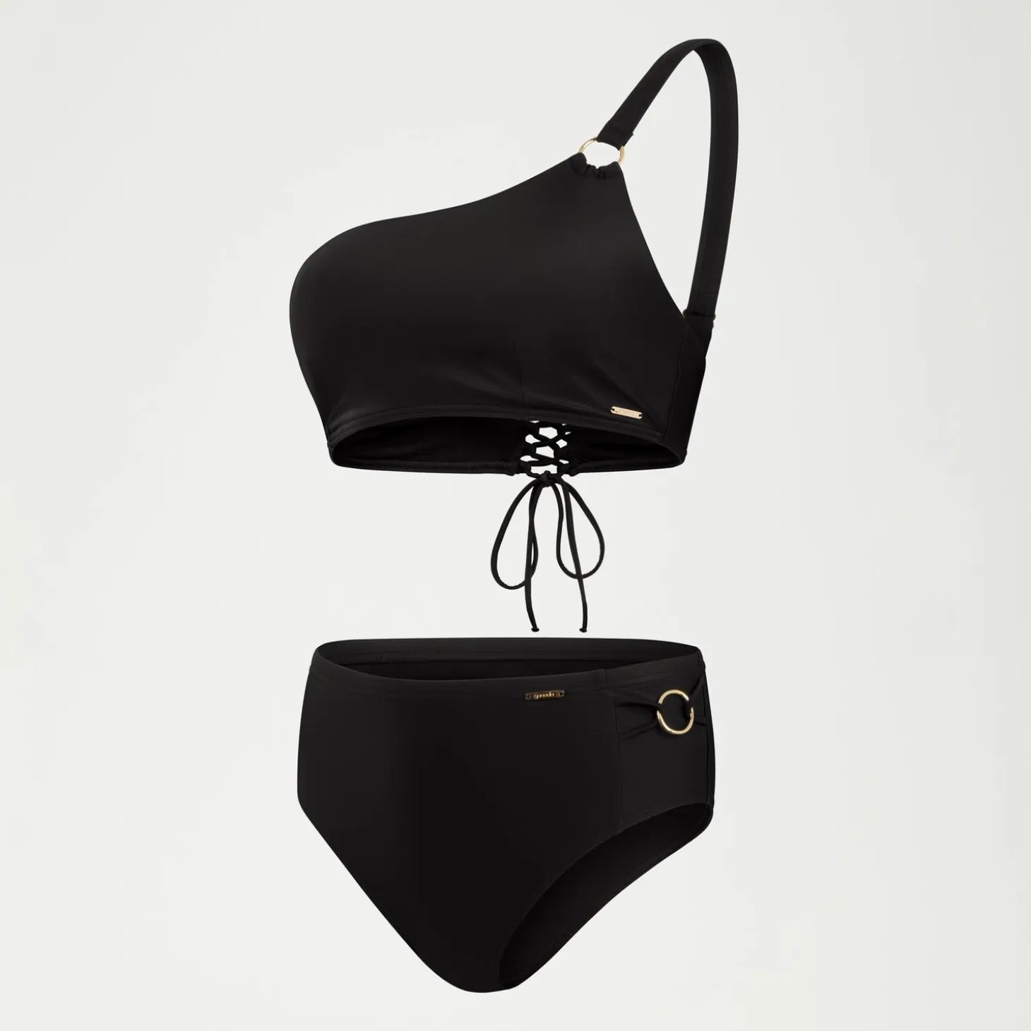 Women's Shaping Asymmetric Bikini Top Black