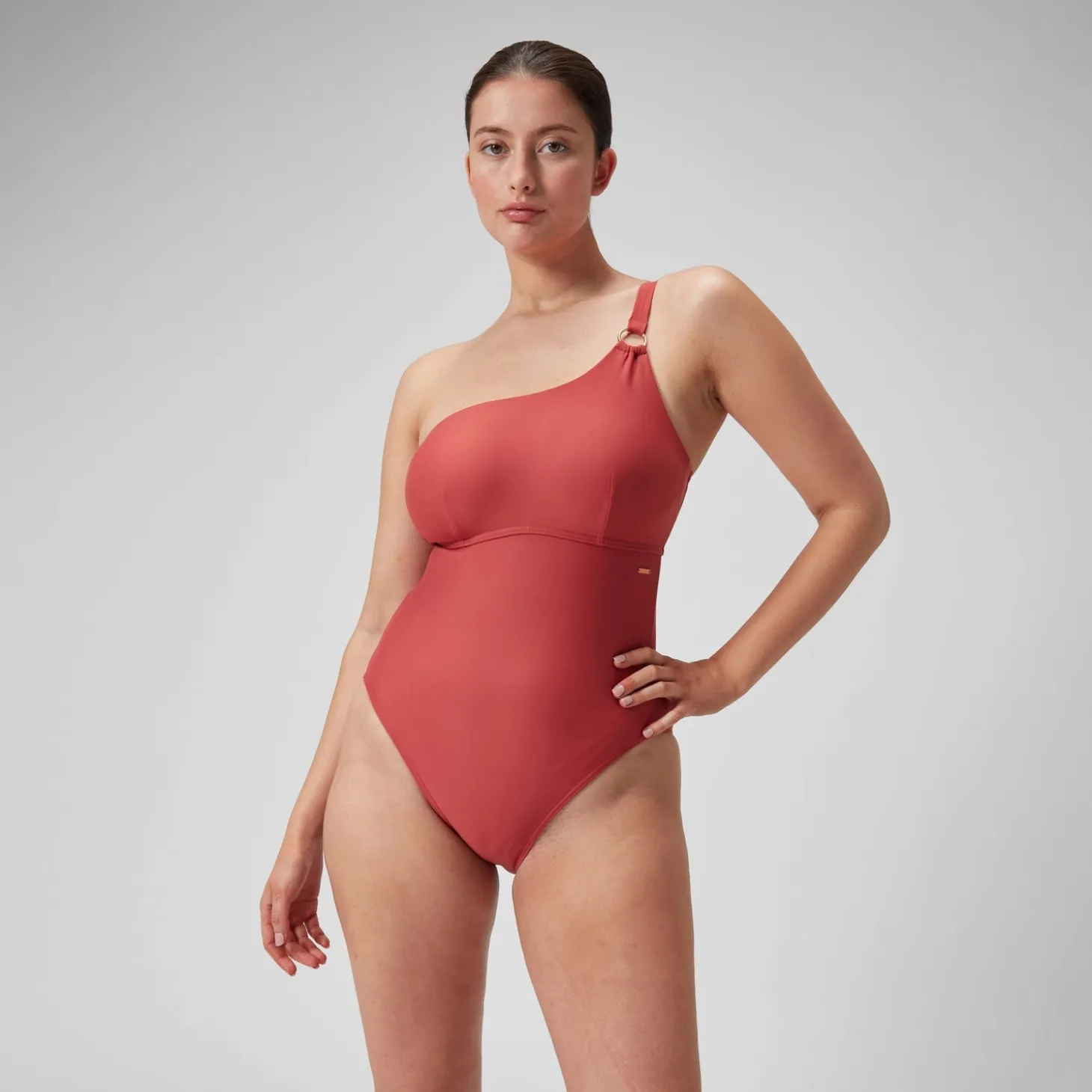 Women's Shaping Asymmetric Swimsuit Red