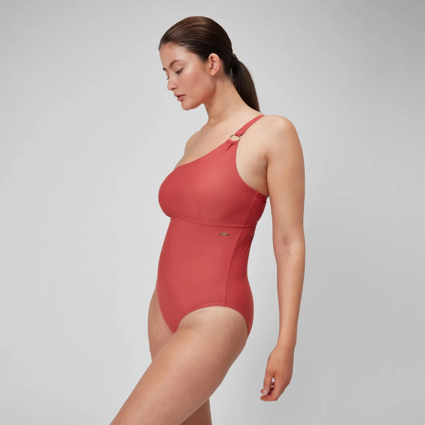Women's Shaping Asymmetric Swimsuit Red
