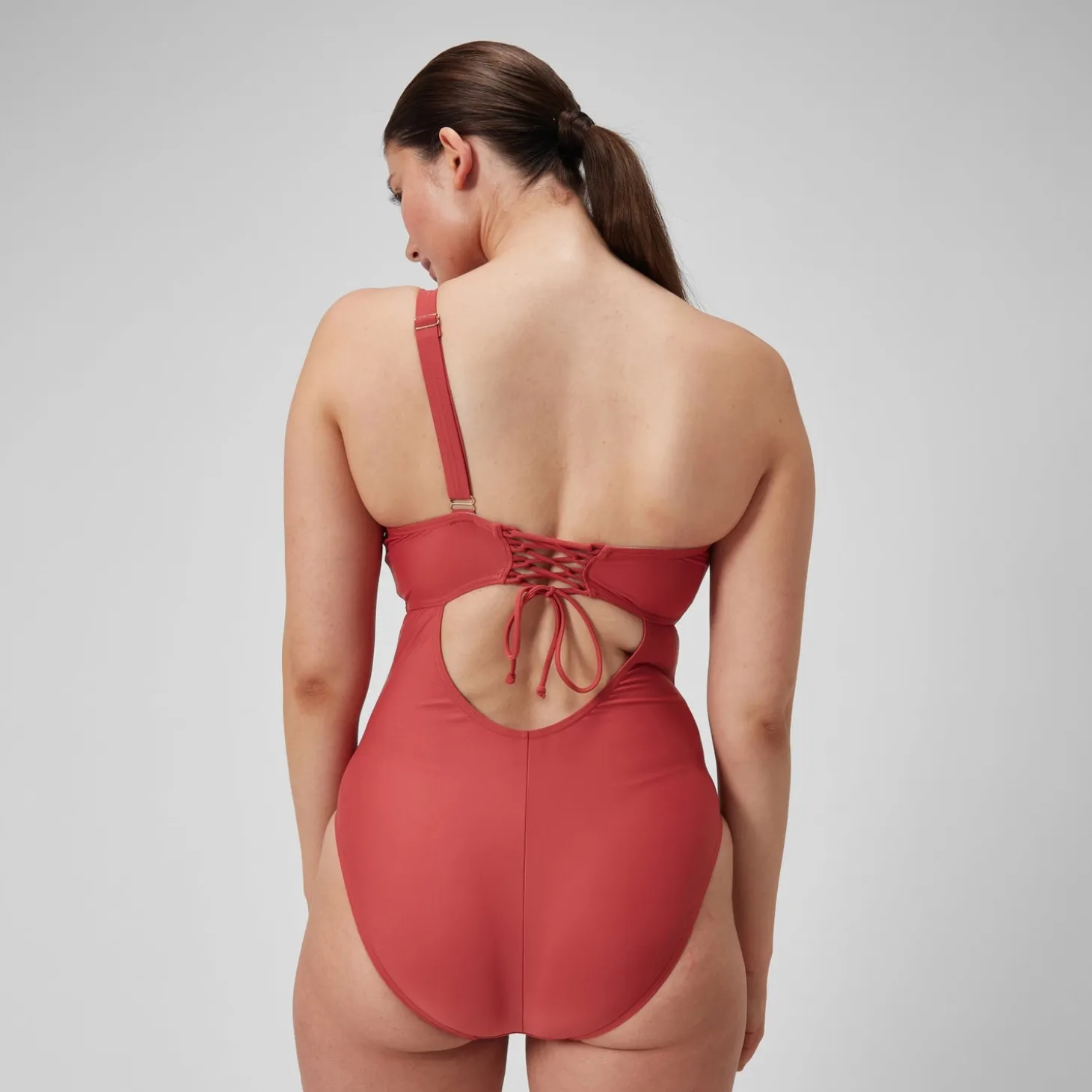 Women's Shaping Asymmetric Swimsuit Red