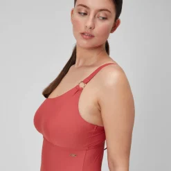 Women's Shaping Asymmetric Swimsuit Red