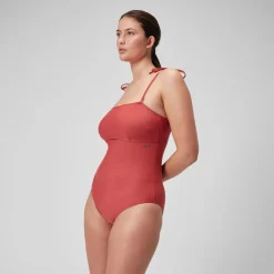 Women's Shaping Bandeau Swimsuit Red