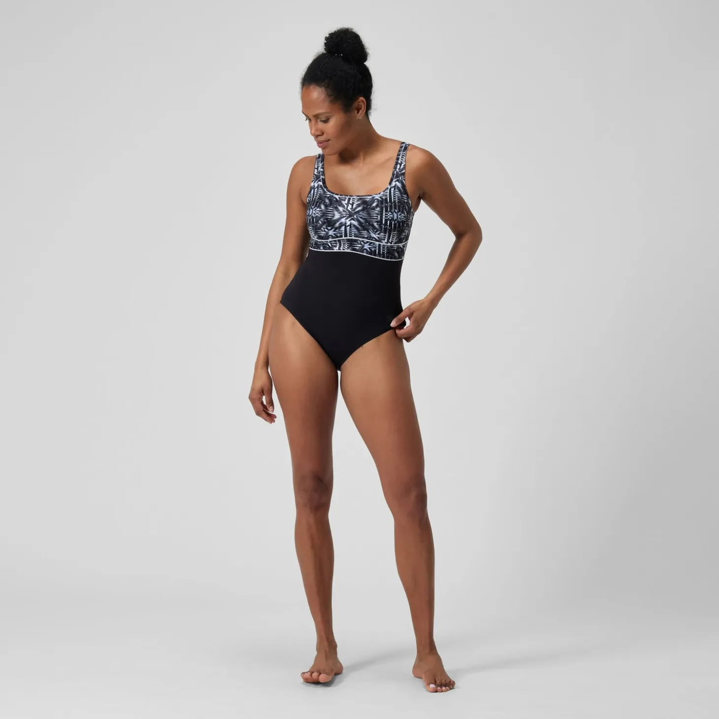 Women's Shaping Contour Eclipse Swimsuit Black/Grey