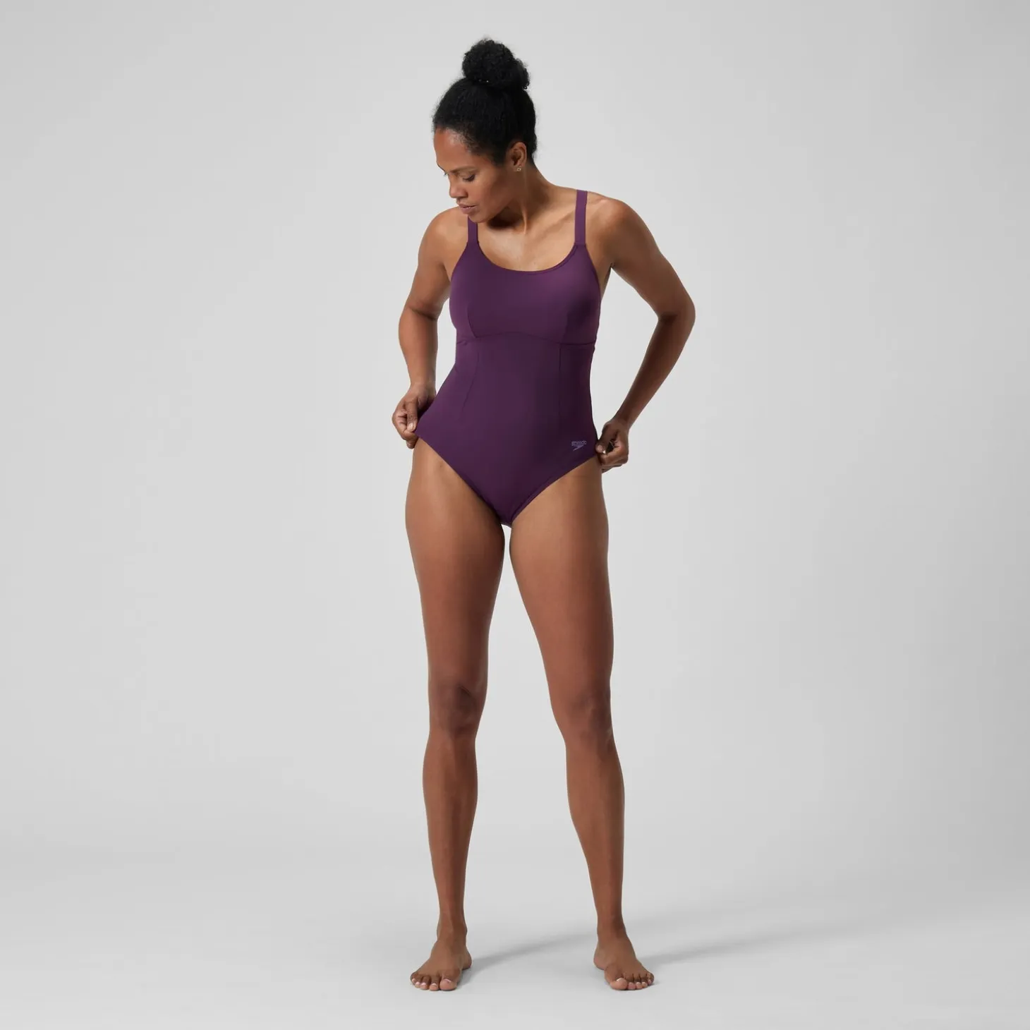 Women's Shaping Crossback Swimsuit Purple