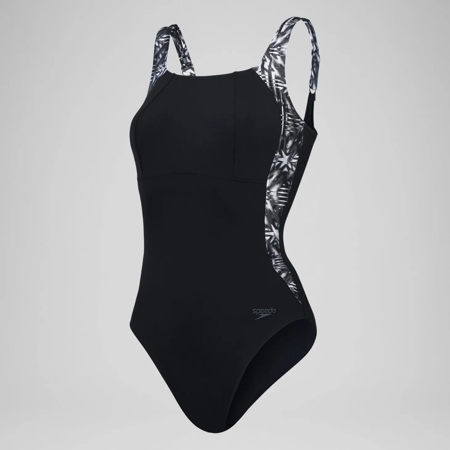 Women's Shaping LunaLustre Printed Swimsuit Black/Grey