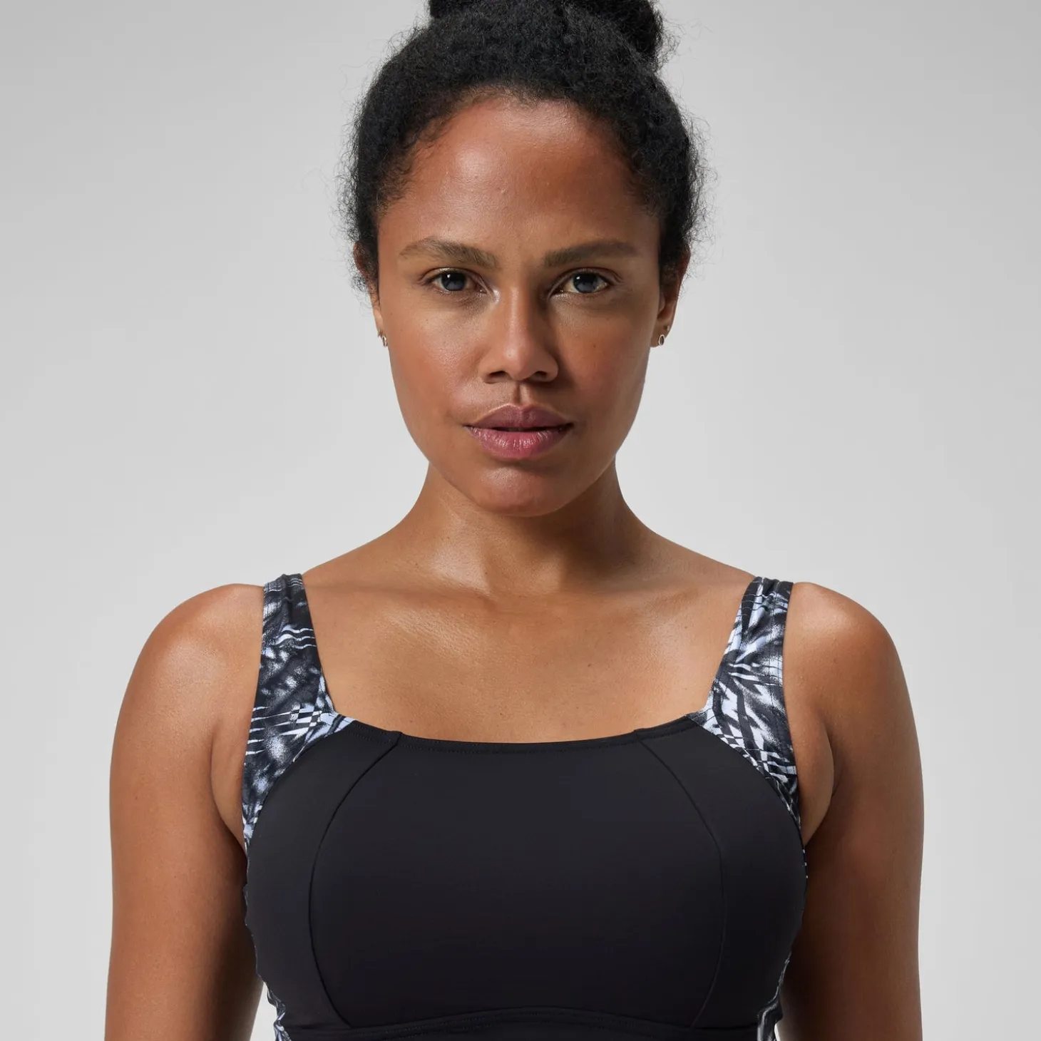 Women's Shaping LunaLustre Printed Swimsuit Black/Grey