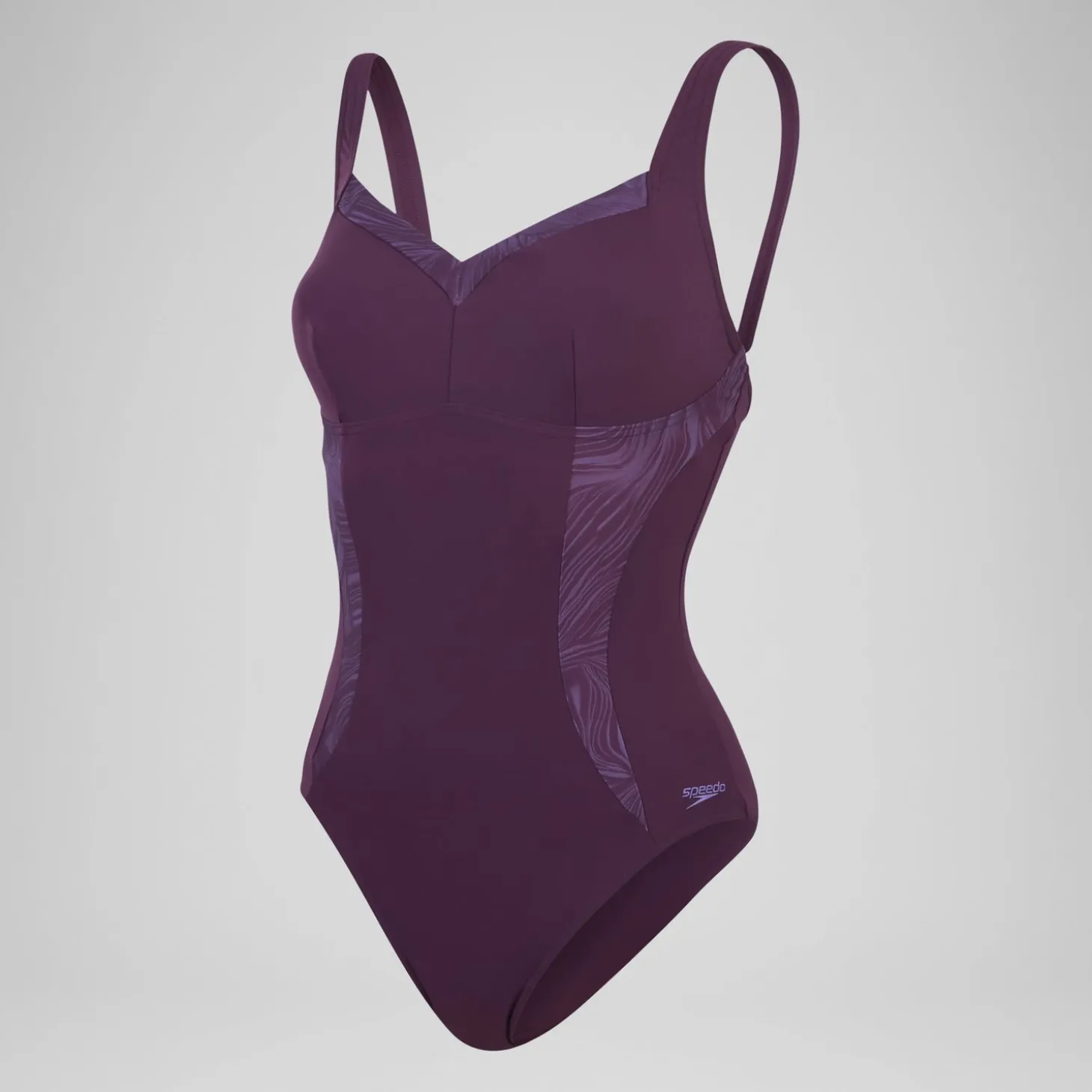 Women's Shaping Printed LunaElustre Swimsuit Purple
