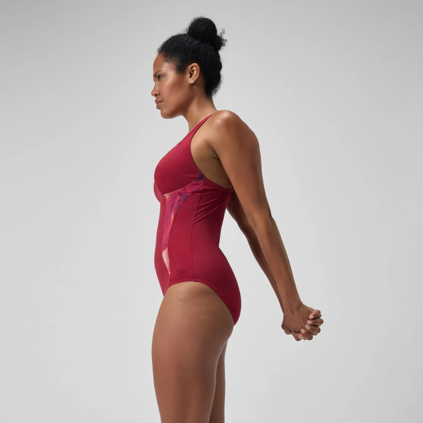 Women's Shaping Printed LunaElustre Swimsuit Red/Purple