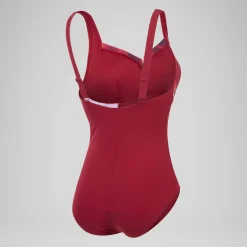 Women's Shaping Printed LunaElustre Swimsuit Red/Purple