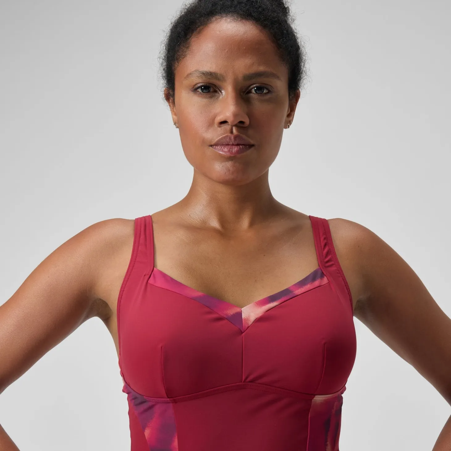 Women's Shaping Printed LunaElustre Swimsuit Red/Purple