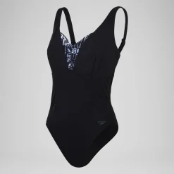 Women's Shaping Printed OpusGem DD+ Swimsuit Black/Grey