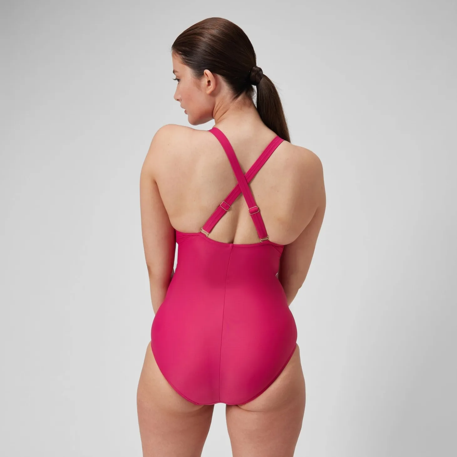Women's Shaping V Neck Swimsuit Purple
