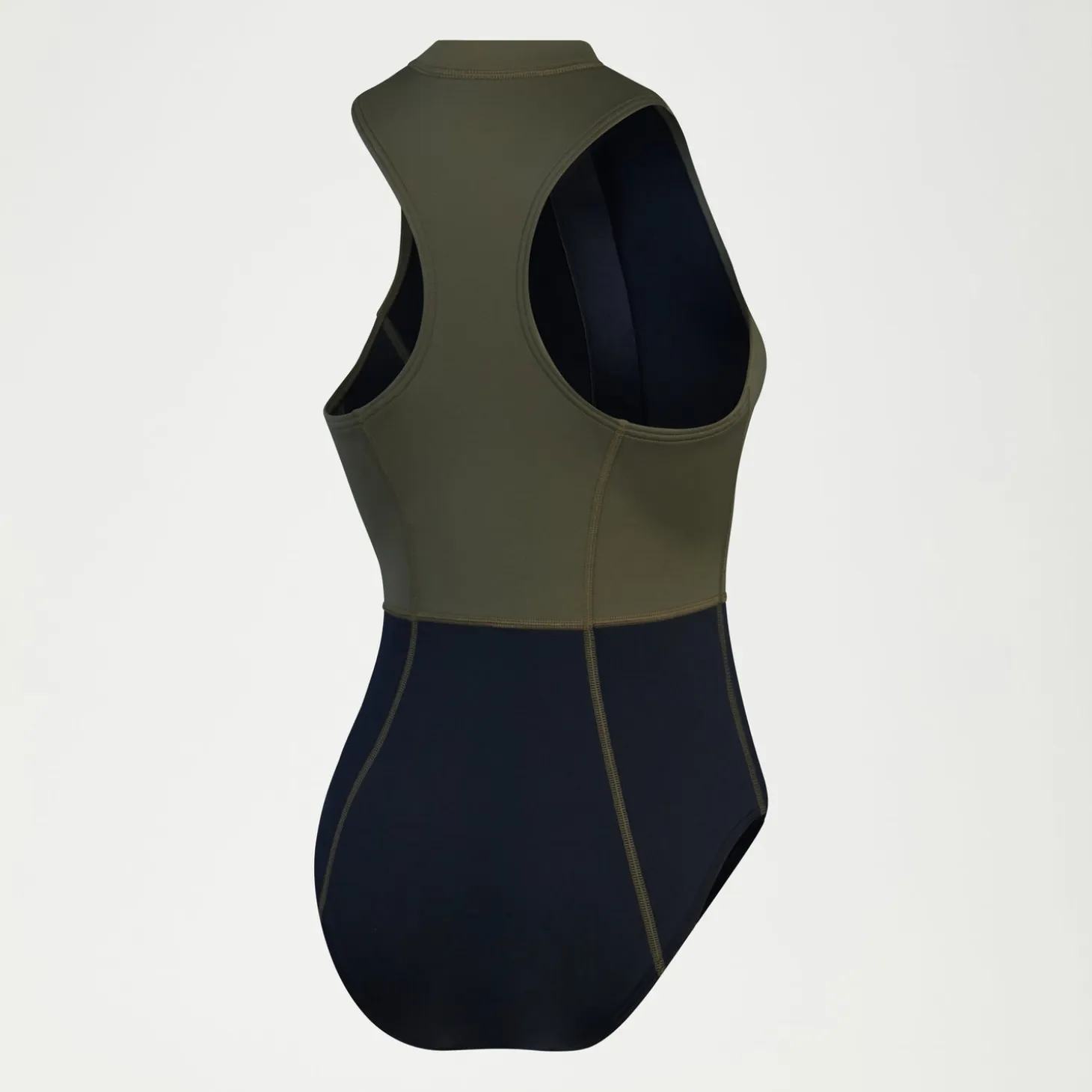 Women's Sleeveless Thermal Swimsuit Black/Green