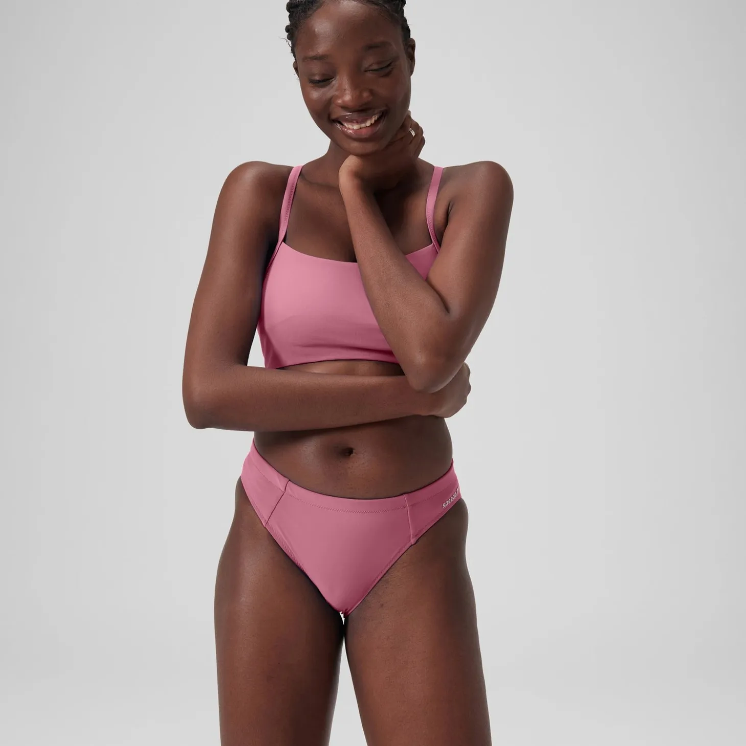 Women's Solid Classic Bikini Bottom Pink