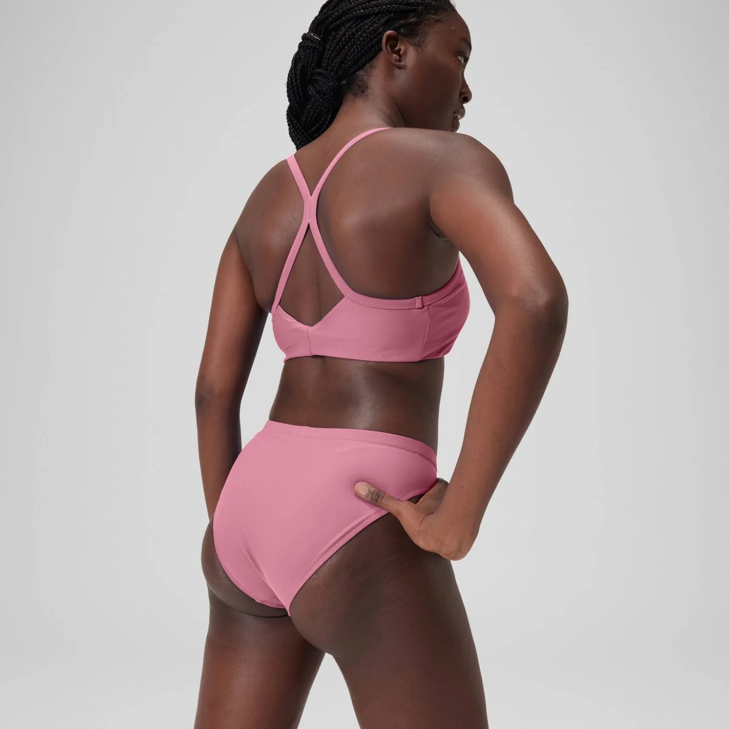 Women's Solid Classic Bikini Bottom Pink